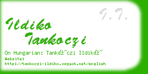 ildiko tankoczi business card